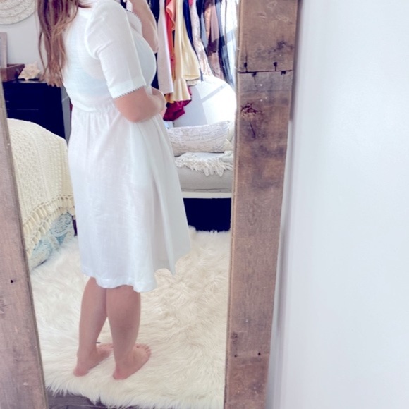 Vintage white nautical dress size 8 Petite - Picture 3 of 8